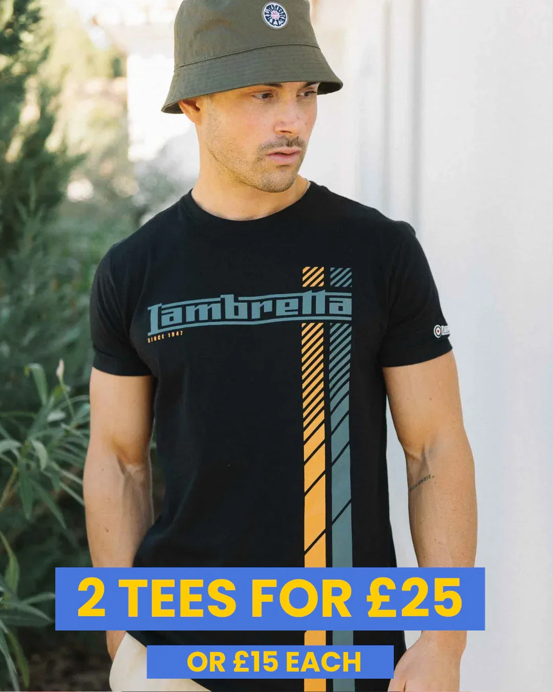 Fade Racing Stripe Tee