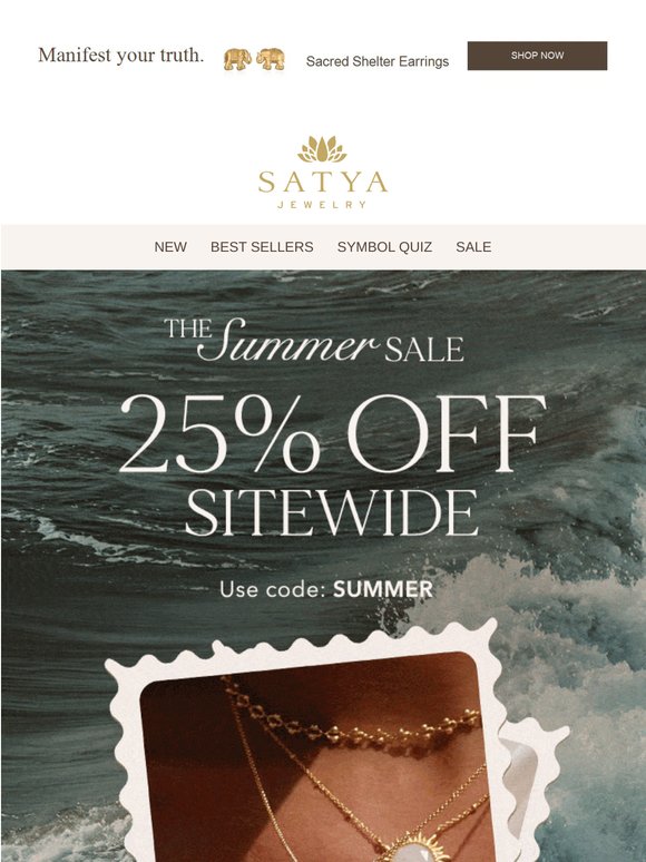 25% OFF Sitewide Happening Now🌟
