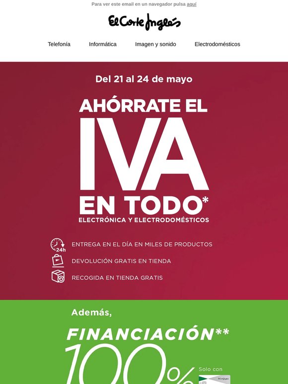 Ahórrate el IVA en TODO* ¡Quedan 3 días!