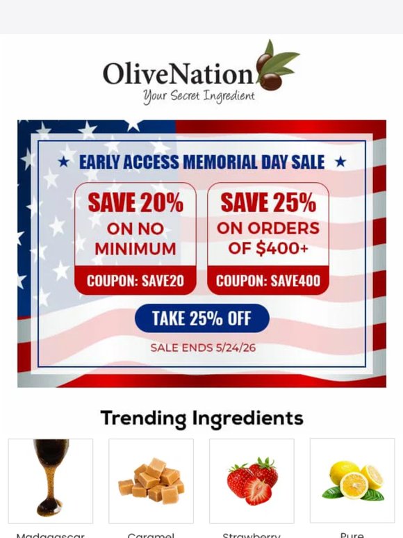 🇺🇸 Early Access Starts Now: 25% Off Memorial Day Sale!