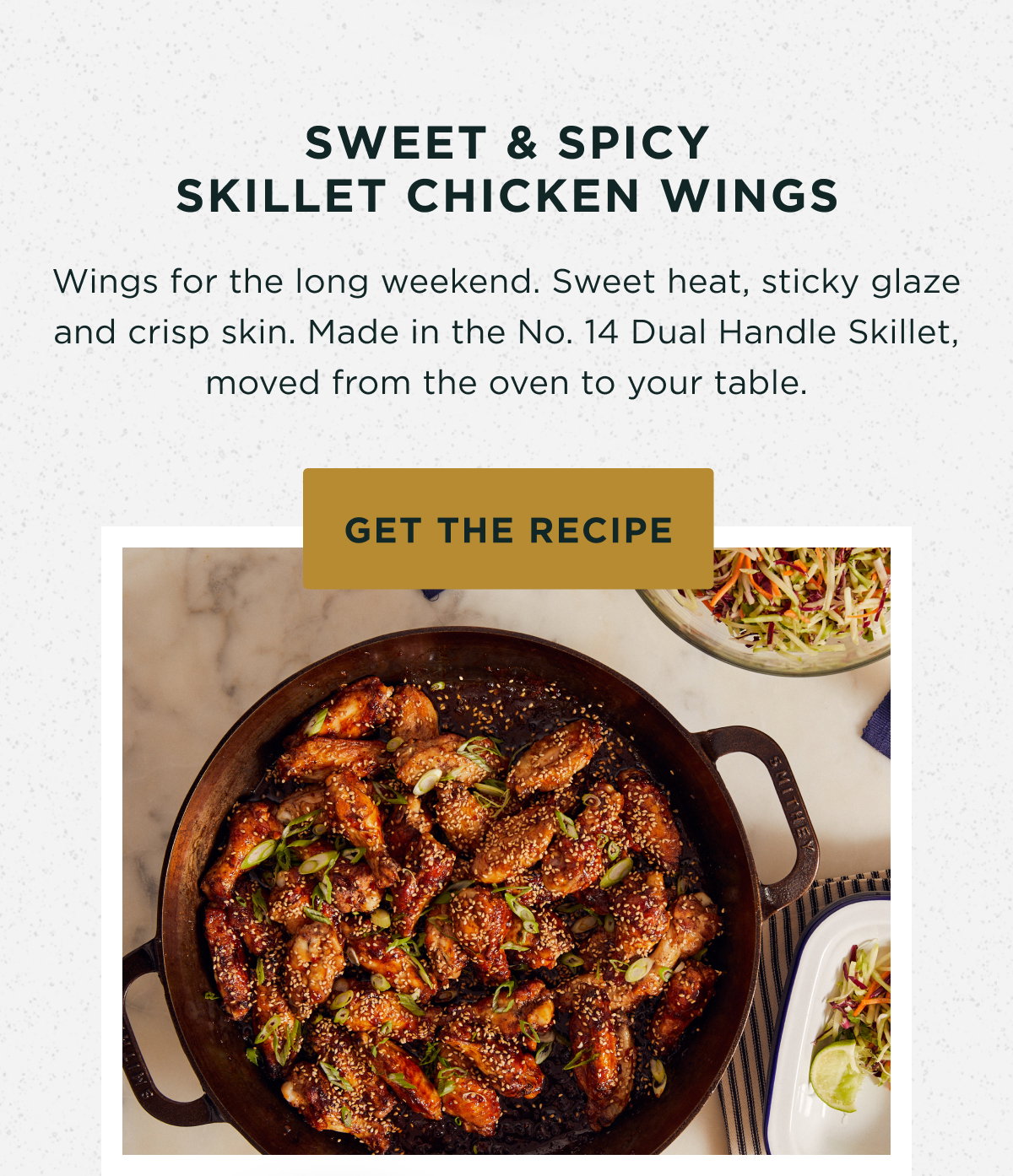 Sweet and Spicy Skillet Chicken Wings