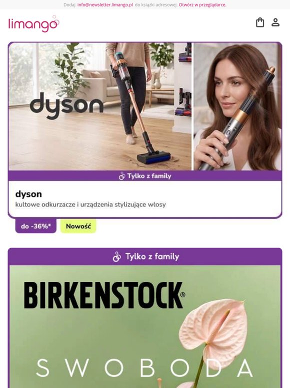 Dyson 🟣 Nowość || Birkenstock Arizona za 249 zł 🌵