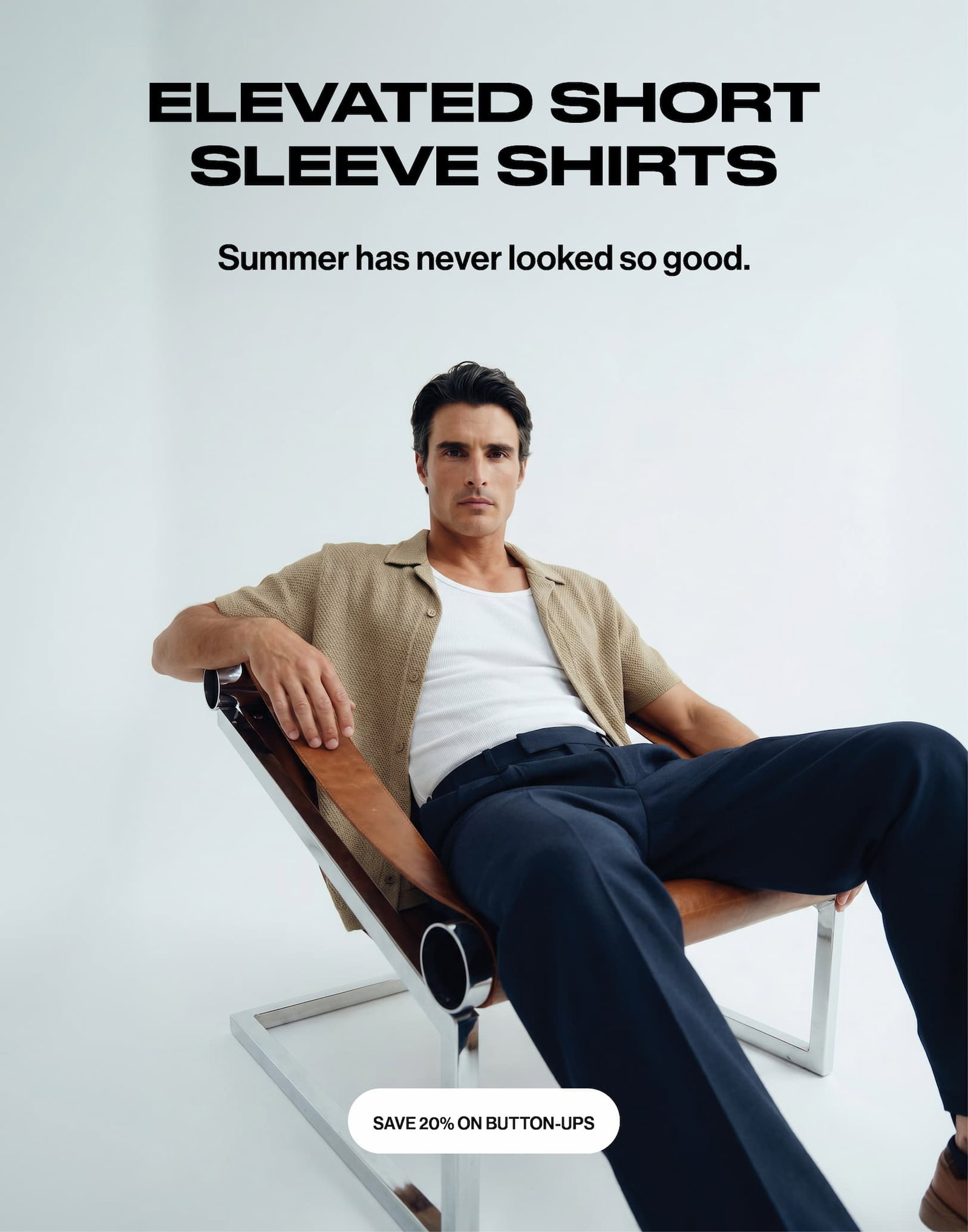 The commute is where most guys dress down without meaning to. A mid-weight pullover over the tee and a tailored pant keeps it relaxed but intentional — you look like you made a choice, not like you grabbed whatever was closest.
