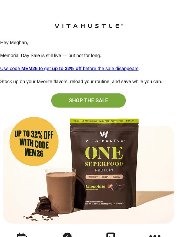 Don't miss out: Up to 32% off