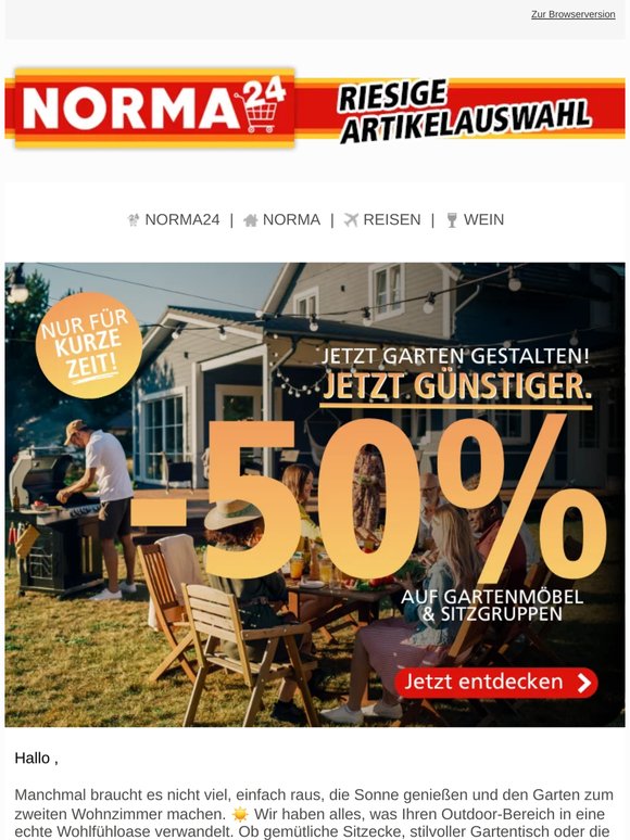 Ihr perfekter Platz im Freien - jetzt -50% günstiger 🌿