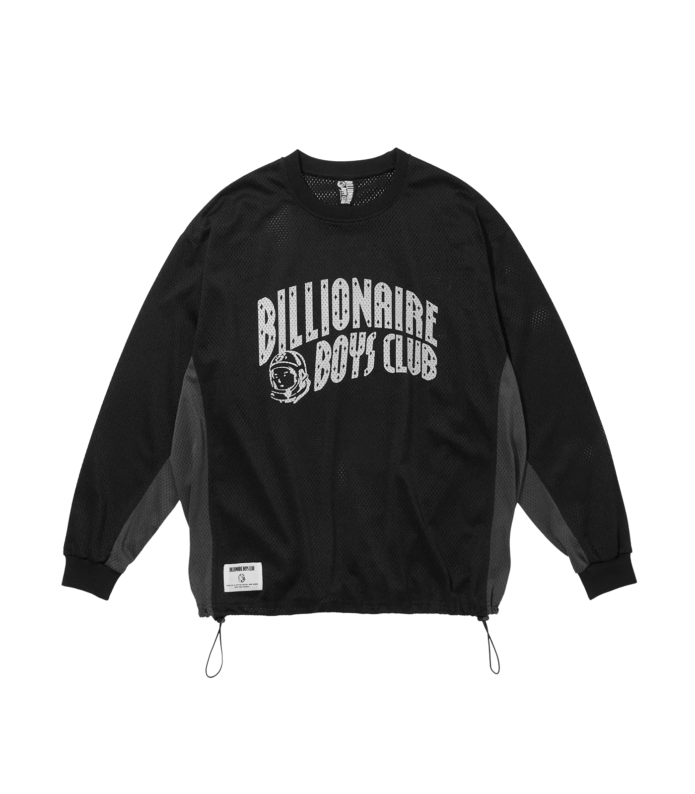 Image of ARCH LOGO MESH L/S TOP - BLACK