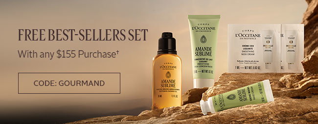 FREE BODY CARE WITH ANY $155 PURCHASE † | CODE: GOURMAND