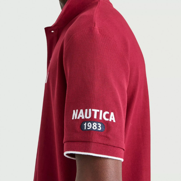 Nautica Azura Polo Shirt-Dark Red