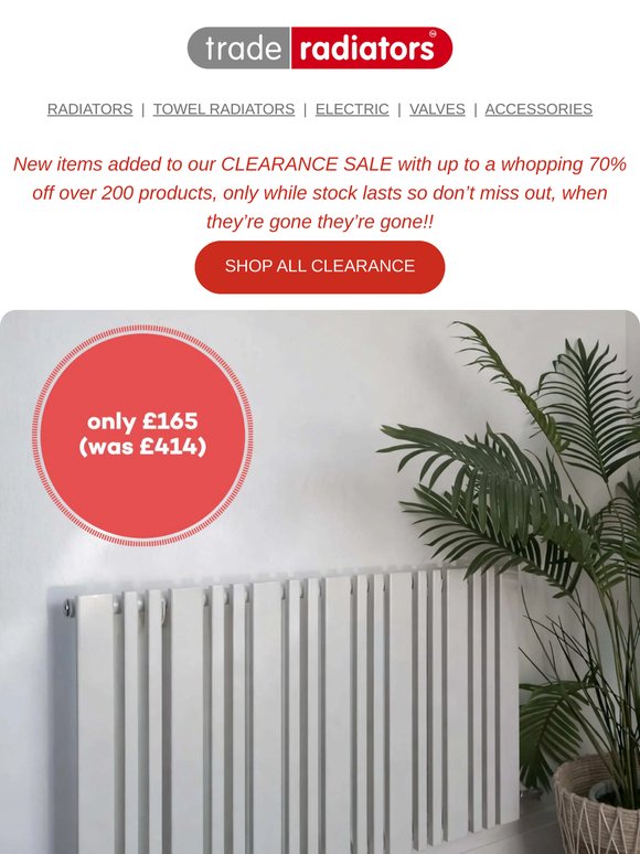 CLEARANCE SALE! - Up to 70% off over 200 products (while stock lasts)