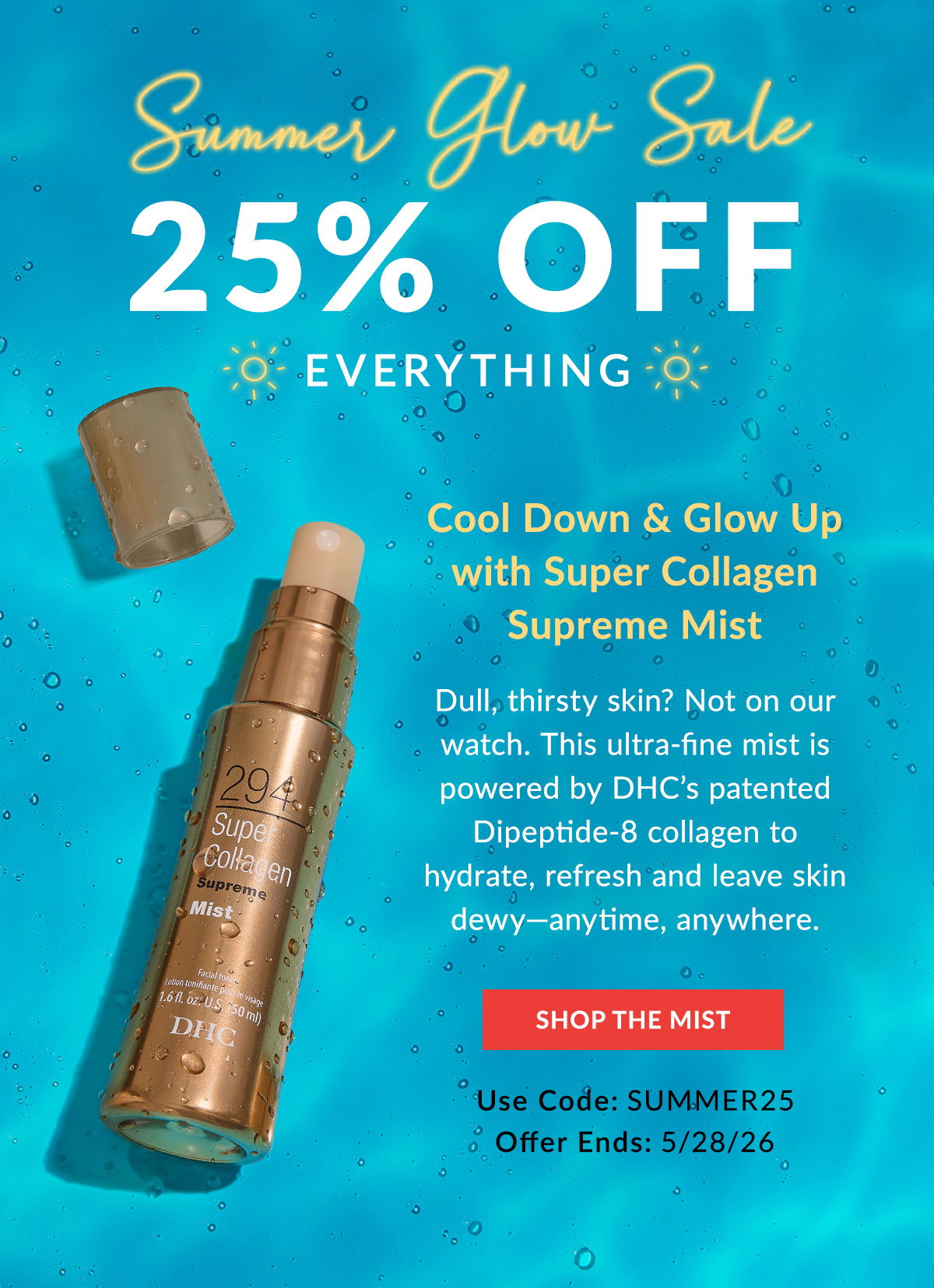 Cool down and glow up with Super Collagen Supreme Mist