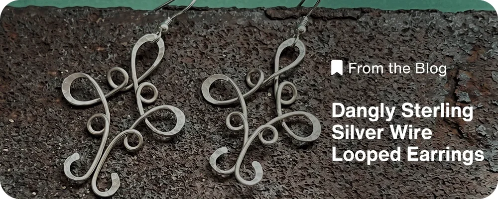 Dangly Sterling Silver Wire Looped Earrings