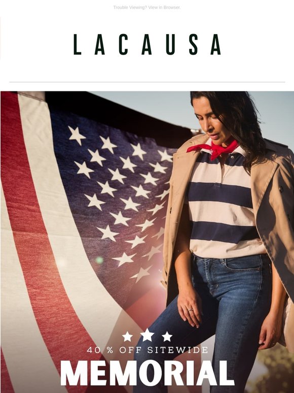 Memorial Day Sale: 40% Off This Weekend!