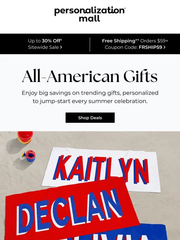 30% Off Trending Personalized Gifts