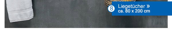 Liegetücher ca. 80x200cm. 