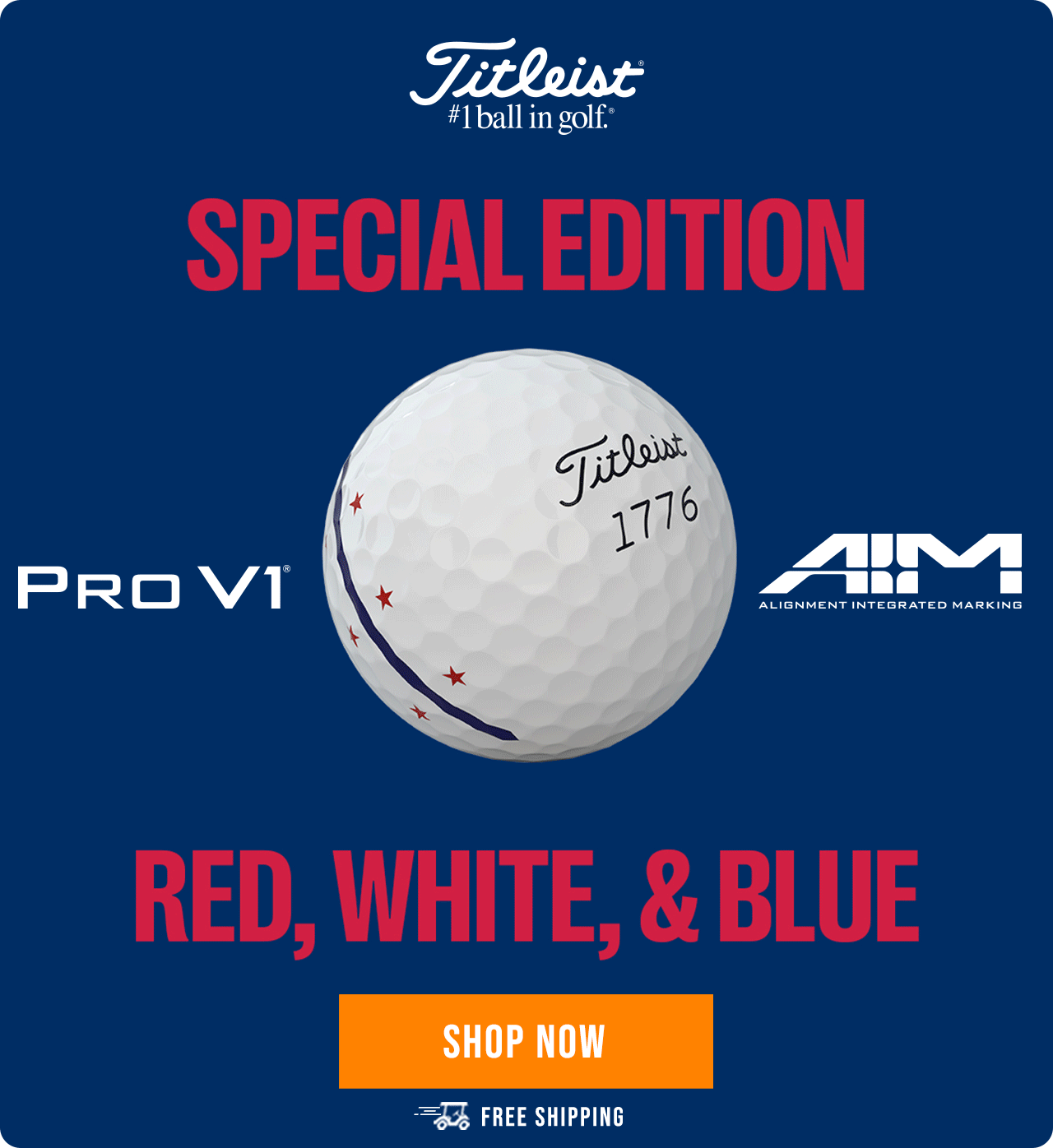 Limited Edition | Titleist USA Pro V1 + Velocity Golf Balls