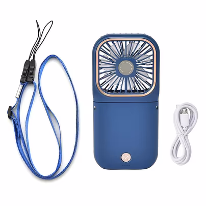 Foldable & Rechargable 3 Speed Fan, Phone Holder, Power Bank...