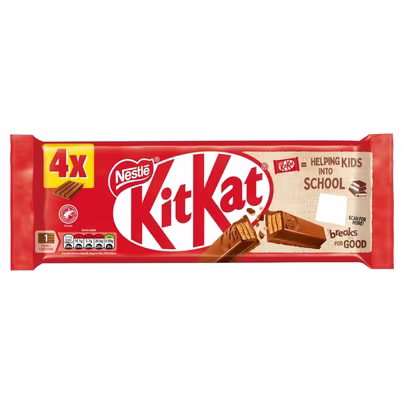 KitKat F1 4 Finger Milk Chocolate Biscuit Bar 4 Pack Multipack 166g,...