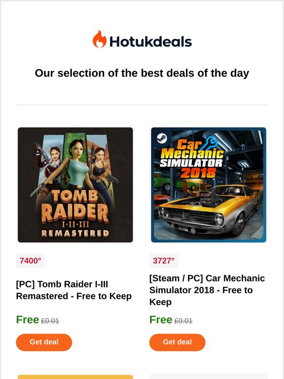 Our selection of the best deals of the day