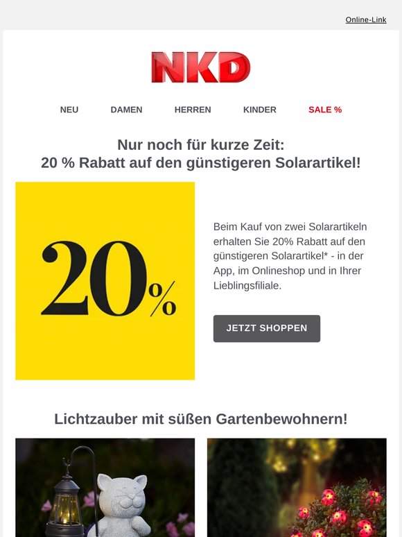 Sparen Sie 20% auf den günstigeren Solarartikel!
