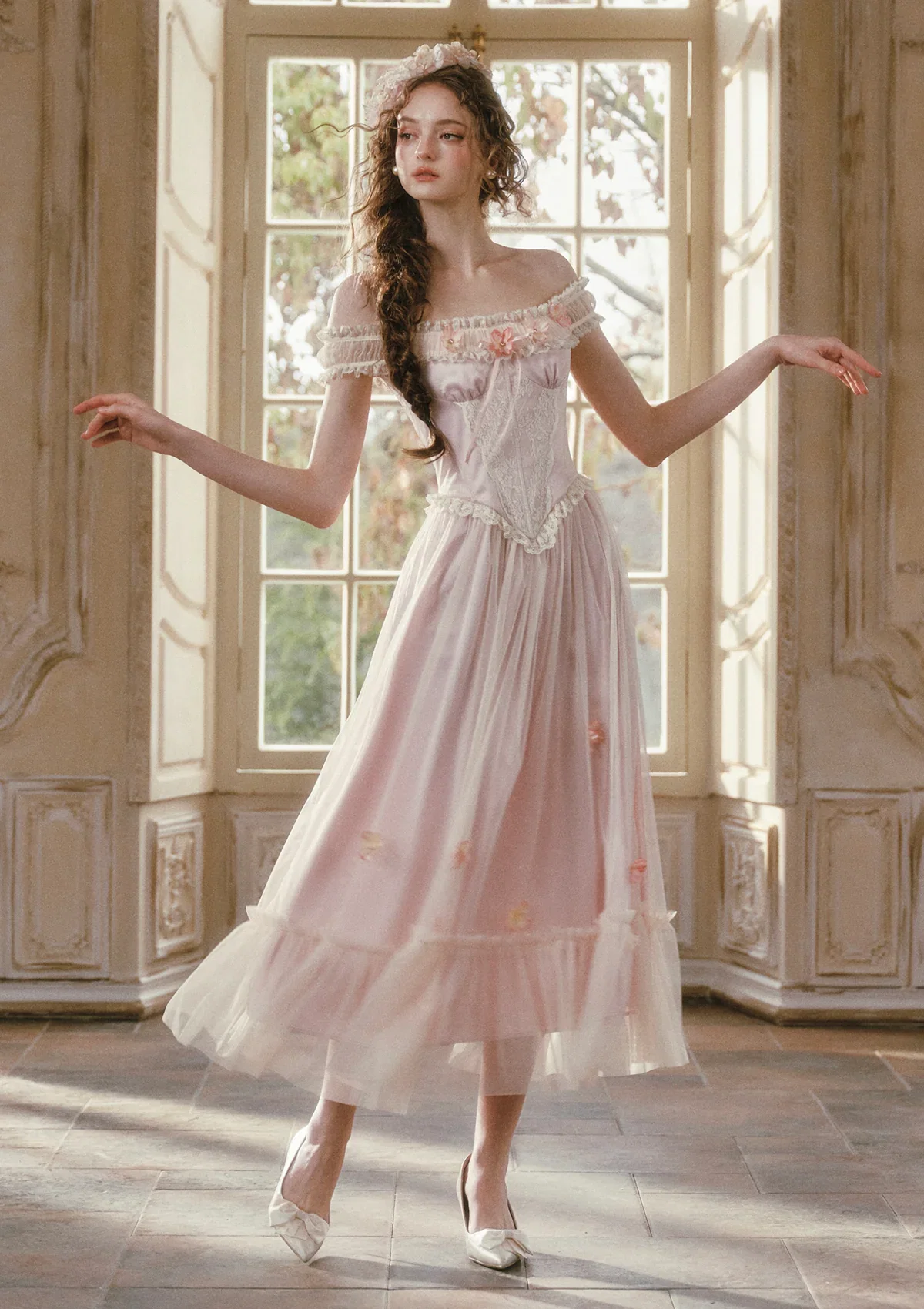 Image of Garden Blossom Tale Corset Dress