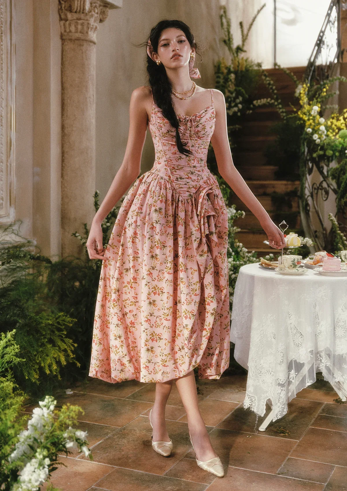 Image of Floral Garden Sweet Tea Corset Dress
