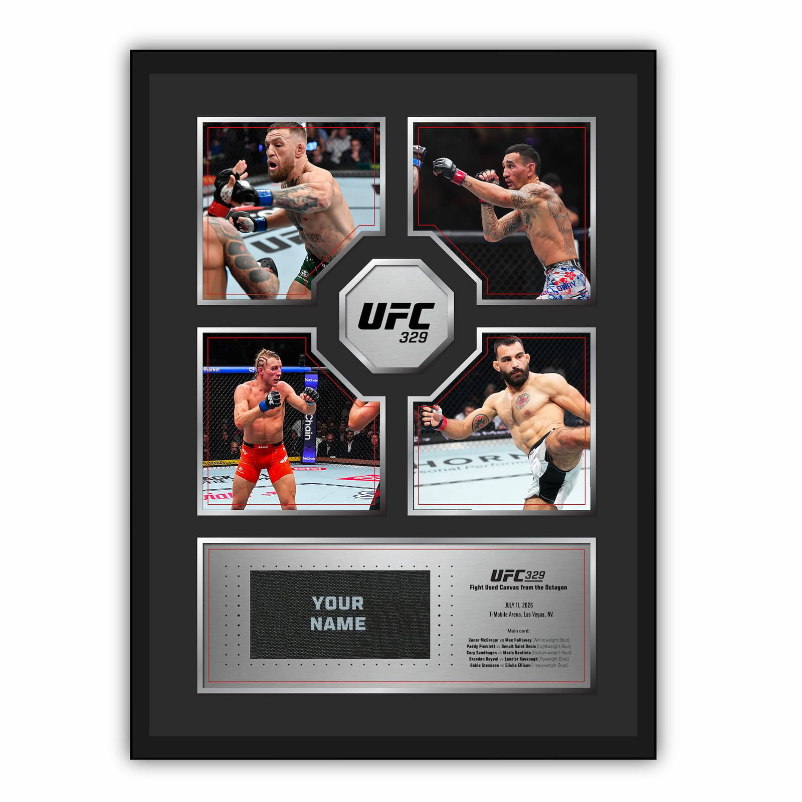 UFC 329 Name on Canvas
