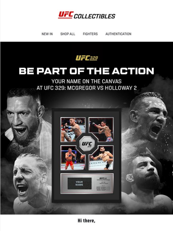 UFC 329 Name On Canvas Is Live‼️