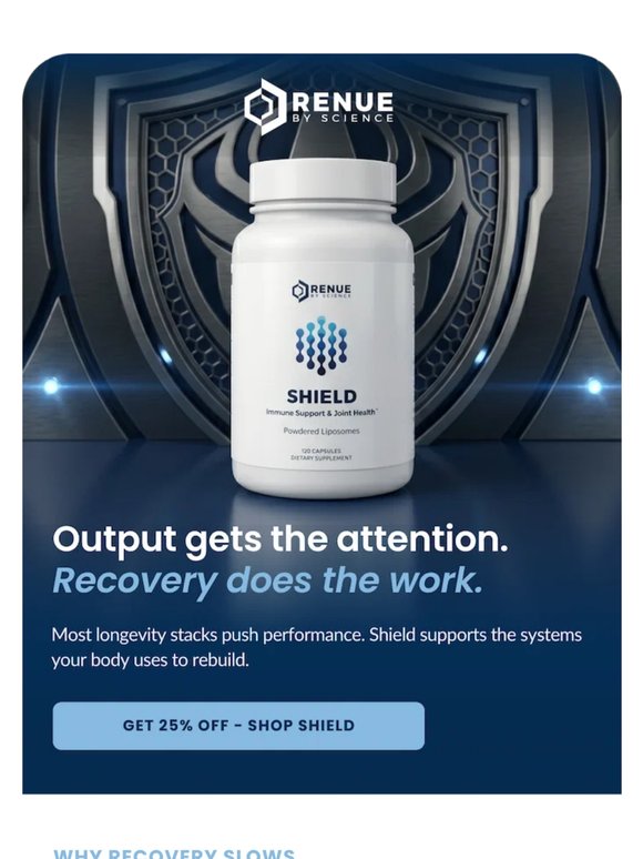 Recovery is where aging shows up first