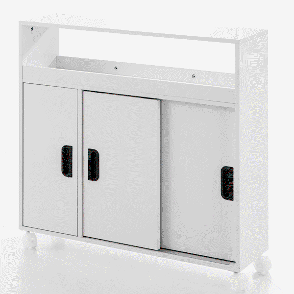 Bad Nischenschrank mit Schubladen und Ablage, ca. 70 x 20 x 71 cm - Weiß