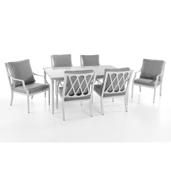 19 tlg. Alu-Diningset Sitzgruppe inkl. Auflagen