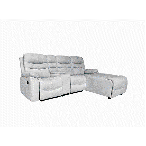 Relax-Ecksofa mit Funktionssesseln, ca. 237 x 179x 108 cm - Hellgrau