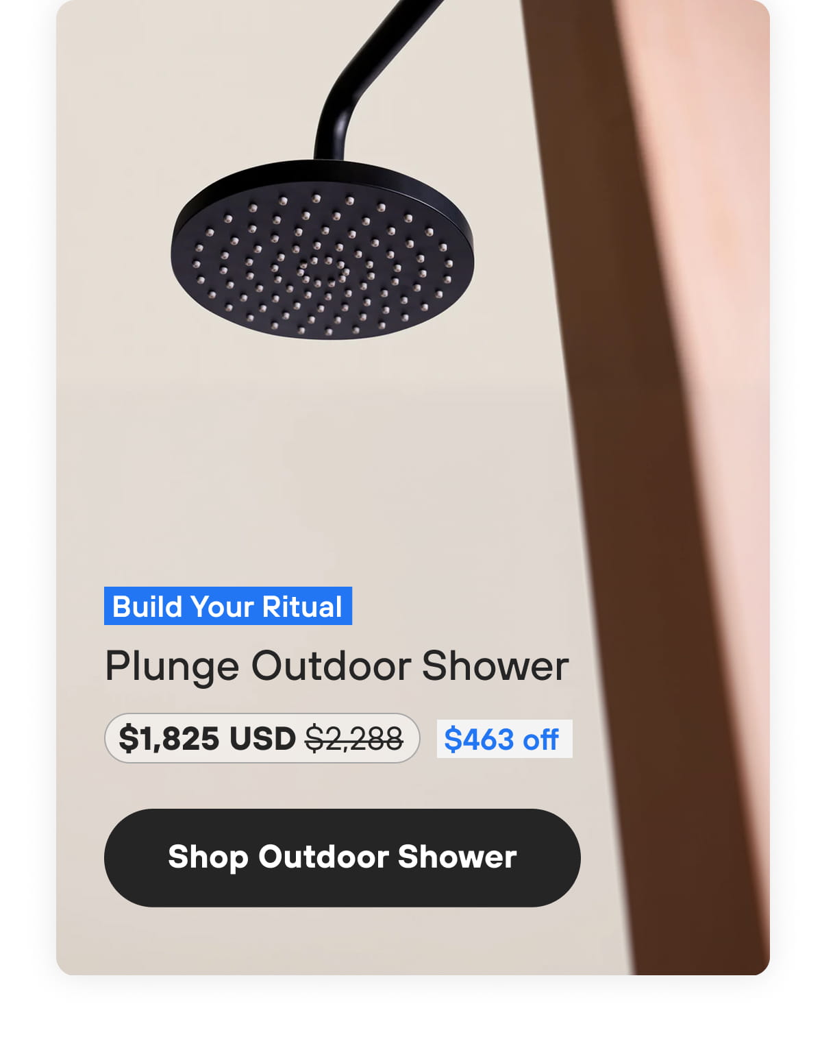 Plunge Outdoor Shower