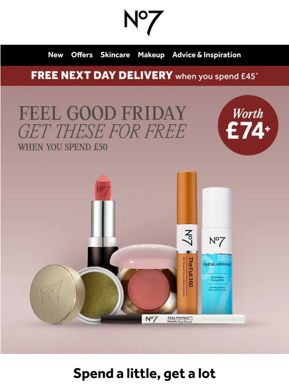 Feel Good Friday: FREE gifts worth £74 + Extra £10% OFF