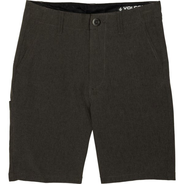 Volcom Big Boys Kerosene Hybrid Shorts | Charcoal Black | Size 8 | Stretchy Fabric