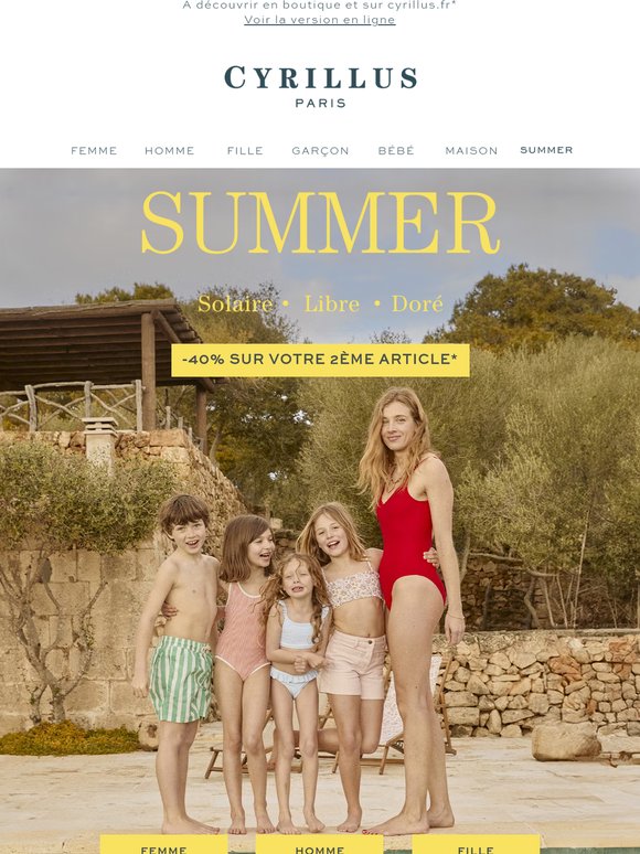 SUMMER ☀ -40% sur votre 2ème article*