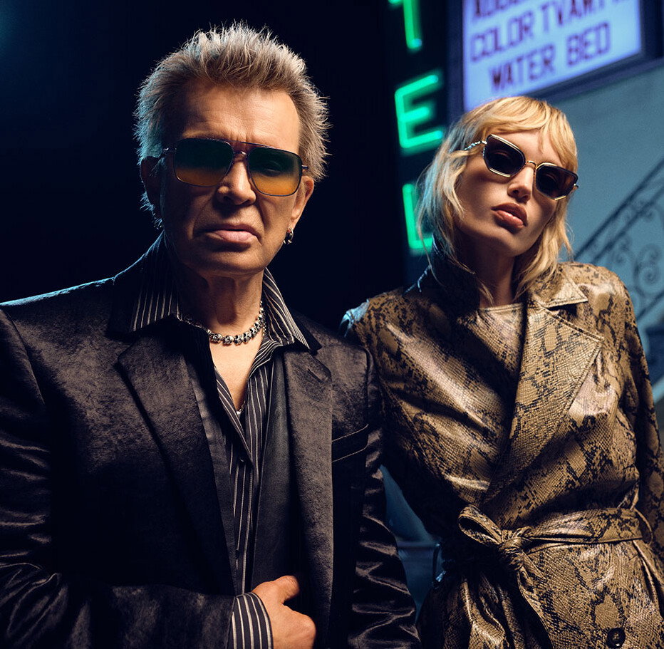 An Image of Billy Idol and Staz Lindez starring in Cutler and Gross X The Great Frog Modern Relics Campaign .