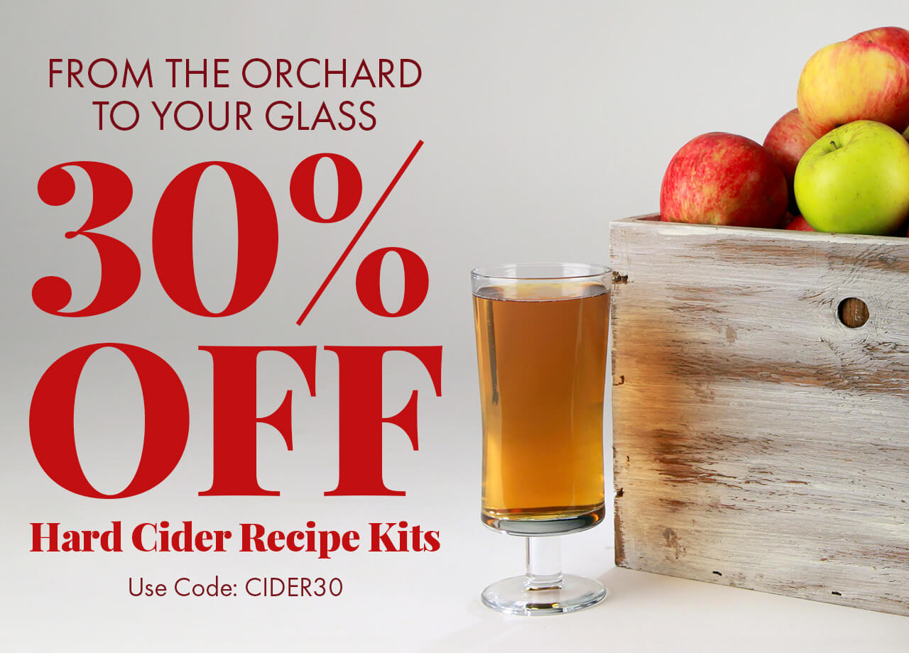 From the Orchard to Your Glass. 30% Off Hard Cider Recipe Kits. Use code CIDER30