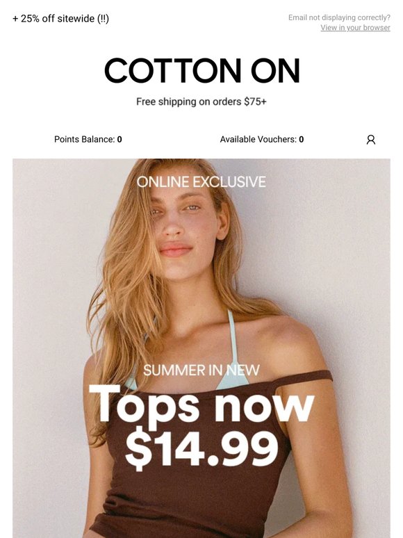 Tops now $14.99 👀