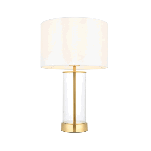 Lessina Glass Table Lamp - Brass | Outlet