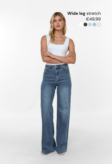 Wide leg jeans stretch