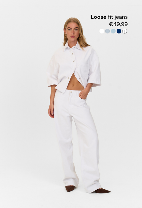 Wide leg stretch jeans