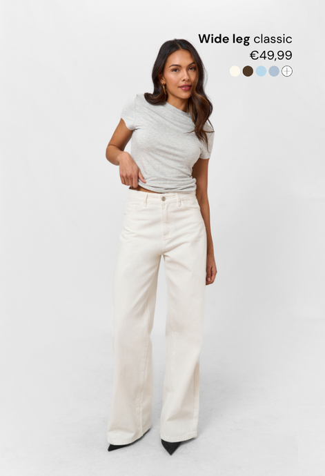 Wide leg classic jeans