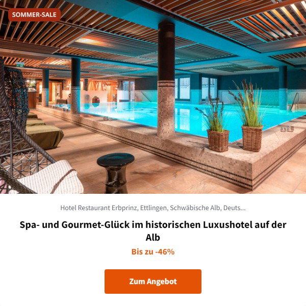 Spa- und Gourmet-Glück im historischen Luxushotel auf der Alb