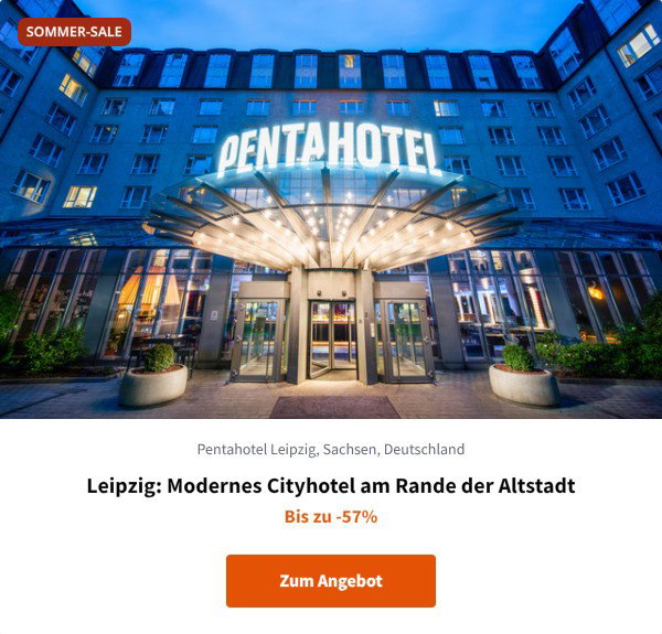 Leipzig: Modernes Cityhotel am Rande der Altstadt