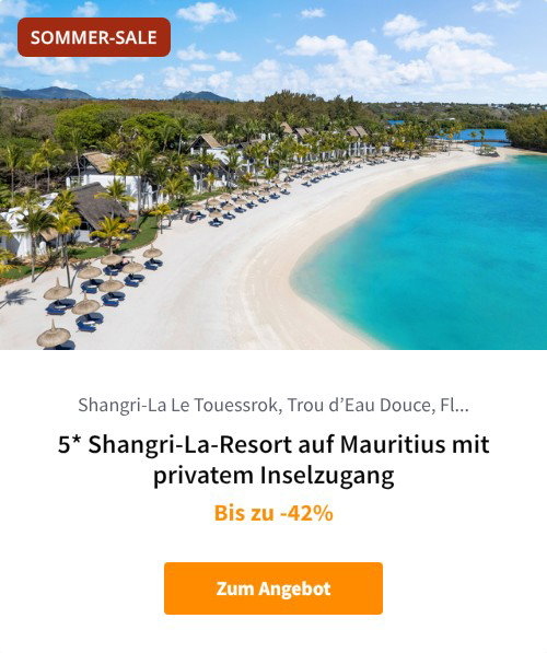 5* Shangri-La-Resort auf Mauritius mit privatem Inselzugang