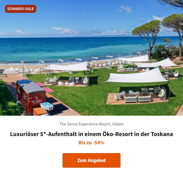 Luxuriöser 5*-Aufenthalt in einem Öko-Resort in der Toskana