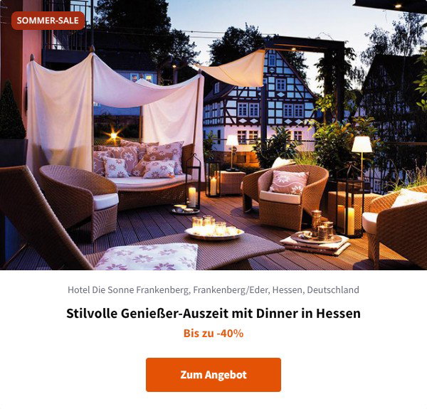 Stilvolle Genießer-Auszeit mit Dinner in Hessen