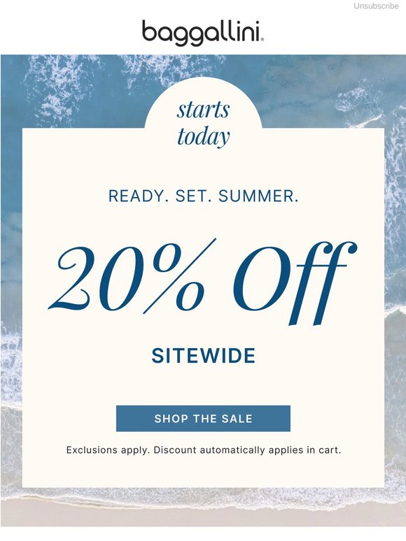 Shop 20% Off Sitewide Now