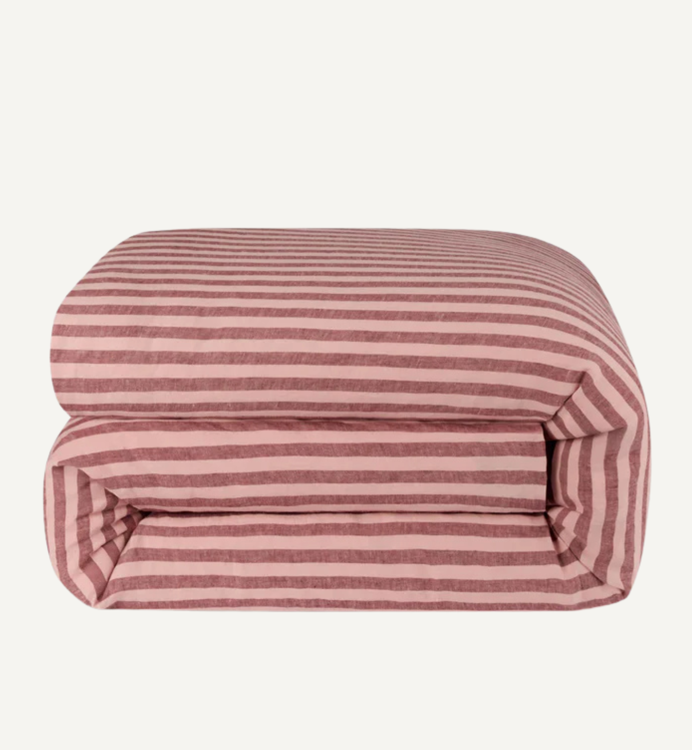 Rhubarb & Rose Pembroke Stripe 100% Linen Duvet Cover