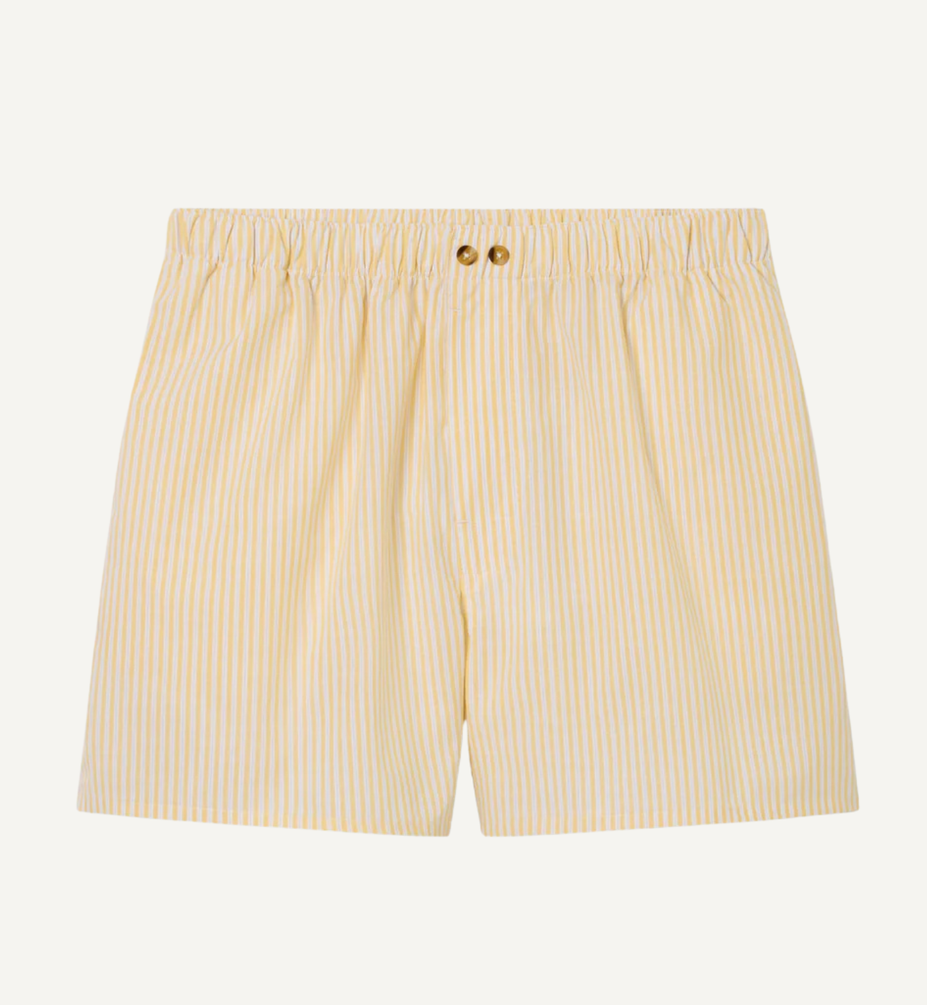 Sunny Yellow Stripe Cotton Boxer Shorts